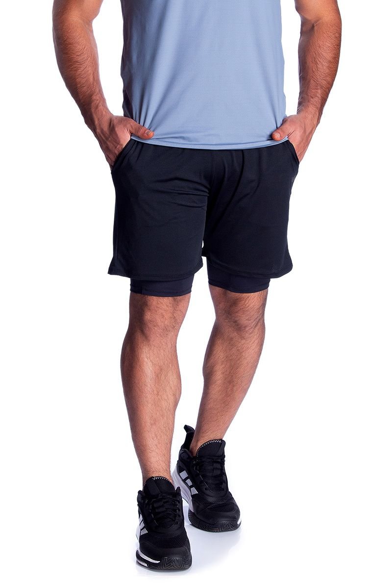 Bermuda com Sobreposição Masculina