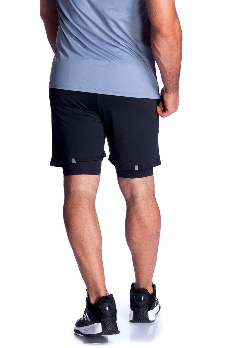 Bermuda com Sobreposição Masculina