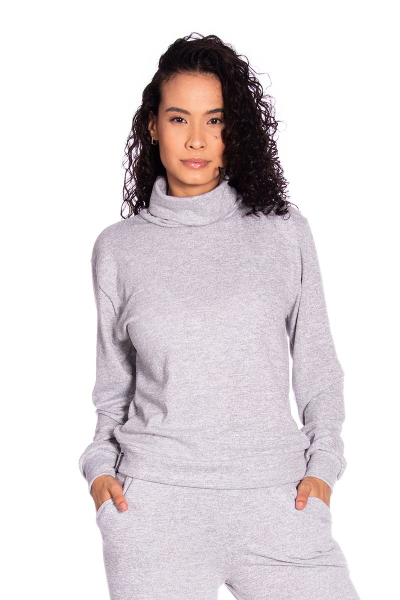 Blusa com Gola Tricô