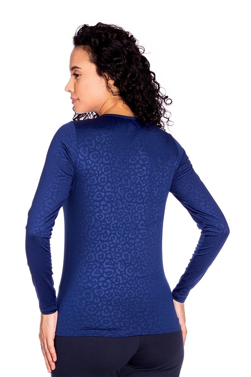 Camiseta Feminina Confort Flanelado Gola Redonda