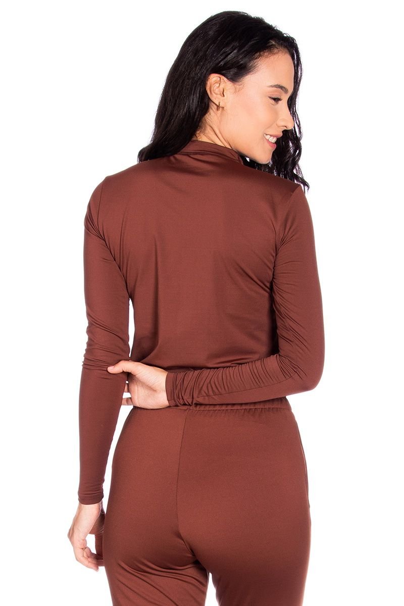 Camiseta Térmica com Gola Redonda e Fleece Interno