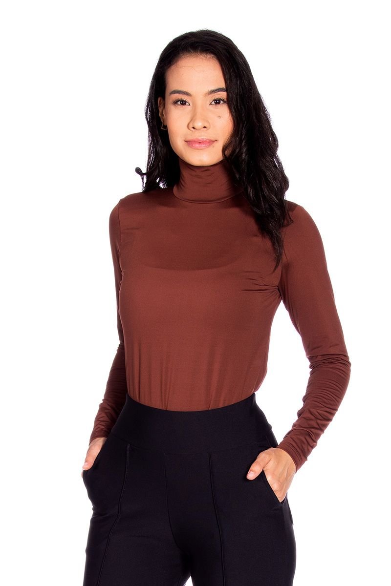 Camiseta Térmica Feminina Gola Alta