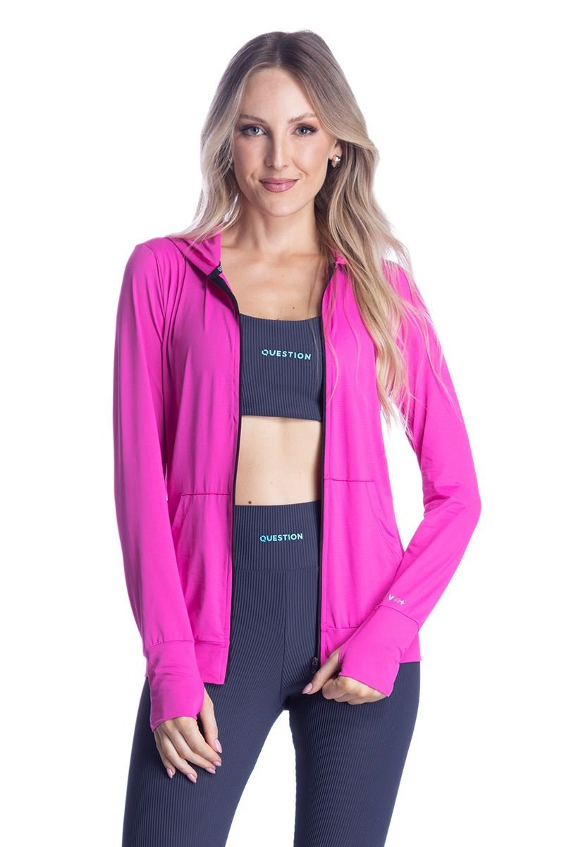 Jaqueta Dry Fit Feminina com Capuz