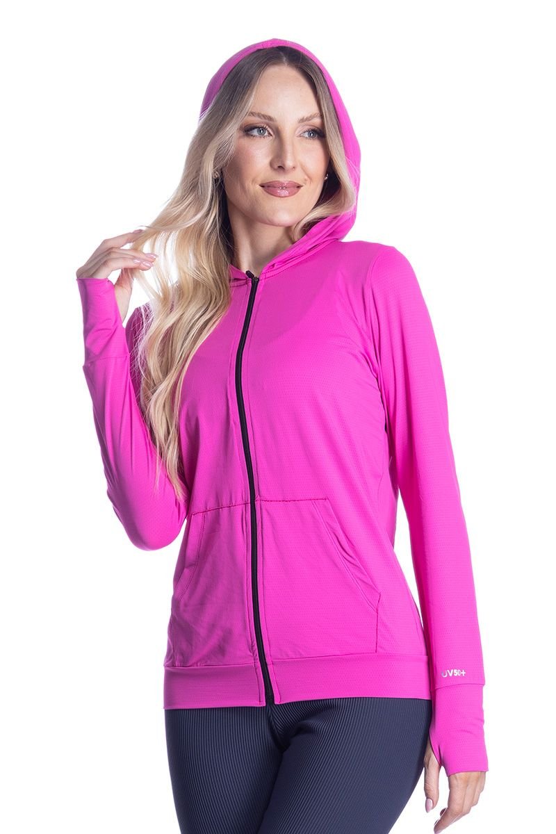 Jaqueta Dry Fit Feminina com Capuz
