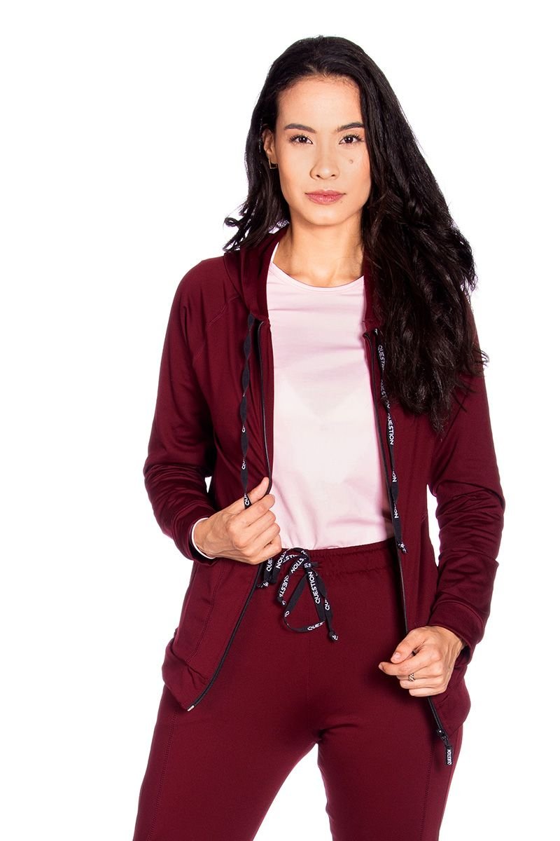 Jaqueta feminina térmica com fleece mais grosso