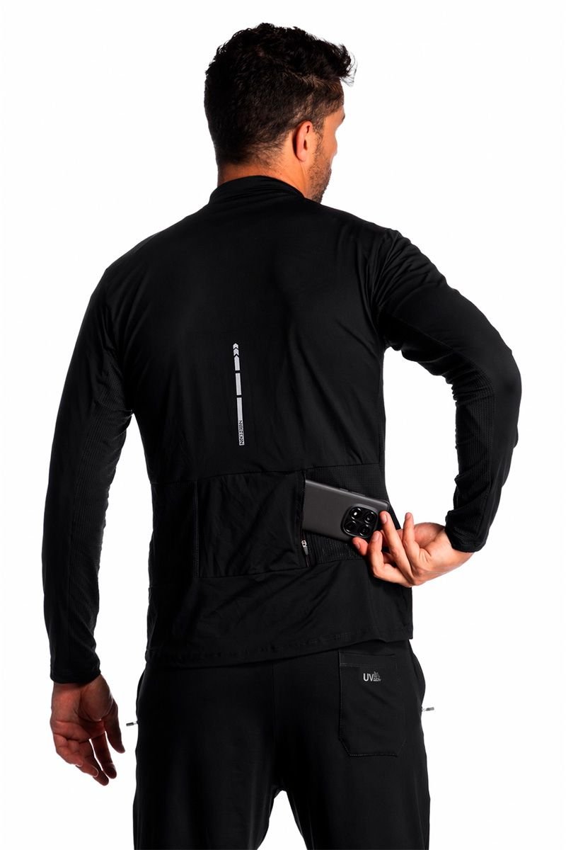 Jaqueta Masculina Esportiva Ciclista com Bolso