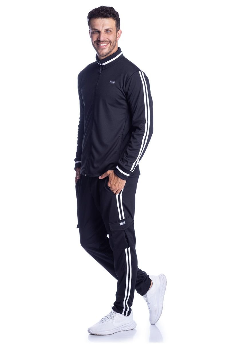 Jaqueta Masculina Gola Alta Esportiva Bicolor
