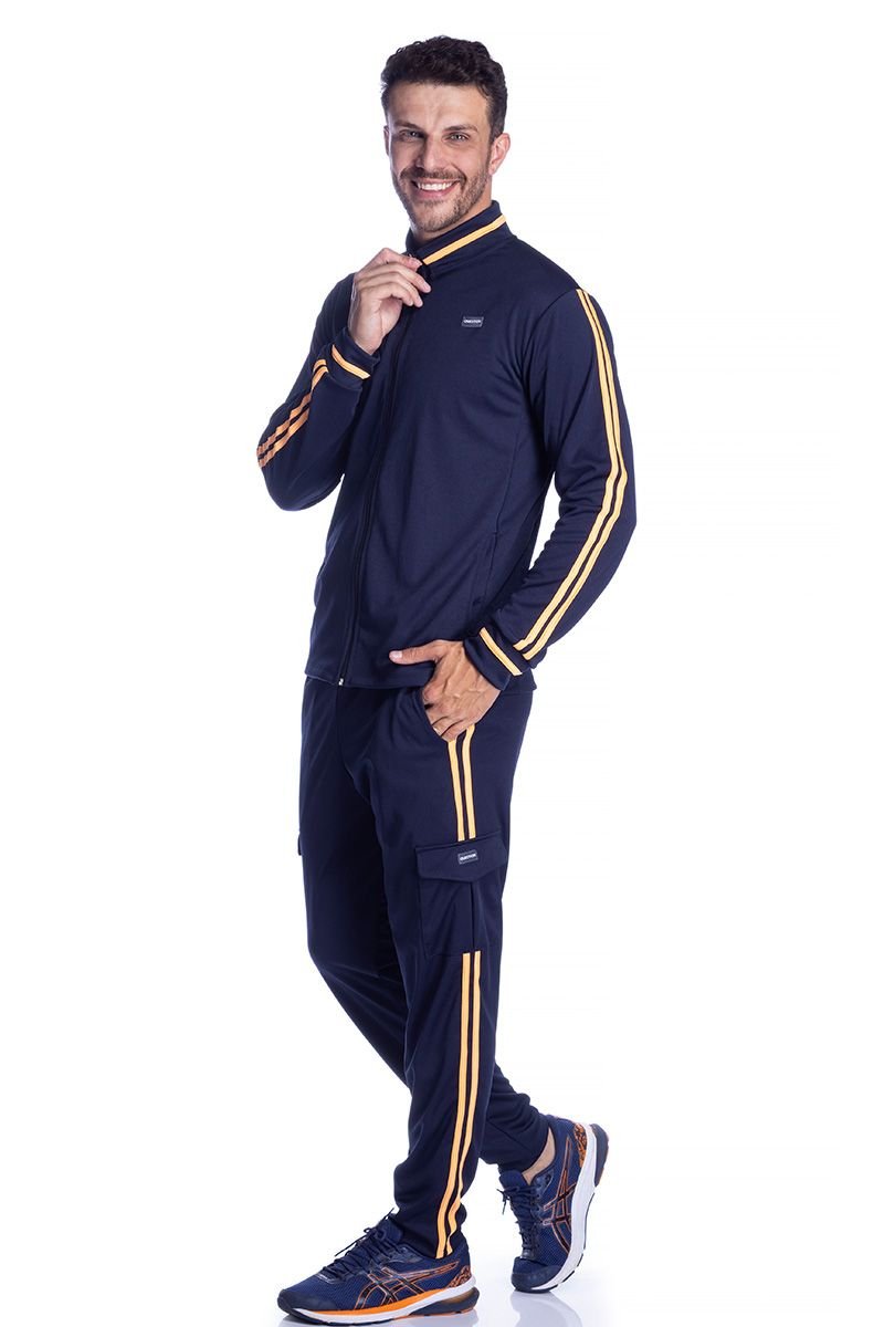 Jaqueta Masculina Gola Alta Esportiva Bicolor