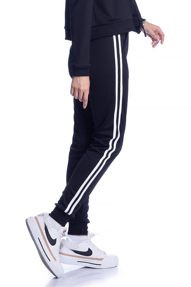 Jogger Bicolor Esportiva Feminina com Faixa Lateral