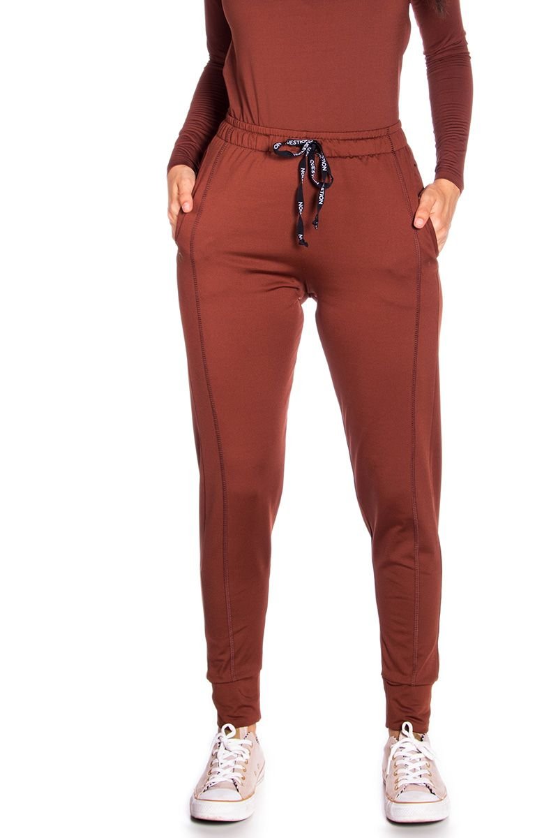 Jogger feminina térmica com fleece mais grosso