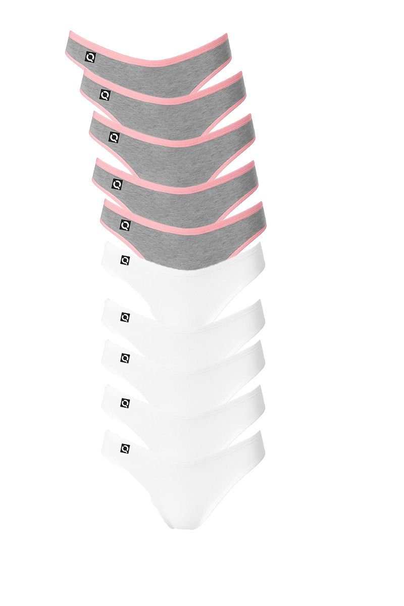 Kit 10 Calcinhas em Algodão Fio Conforto