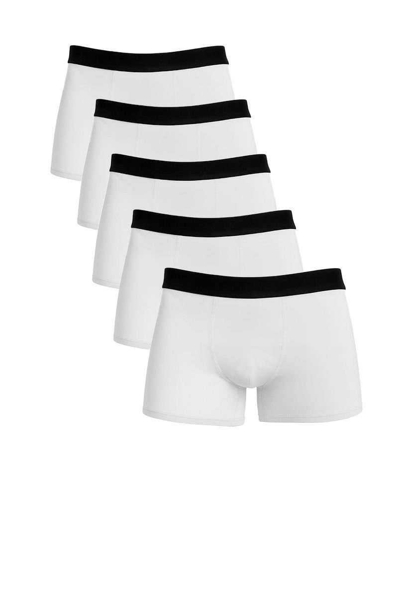 Kit 5 Cuecas Boxer Alongadas em Microfibra
