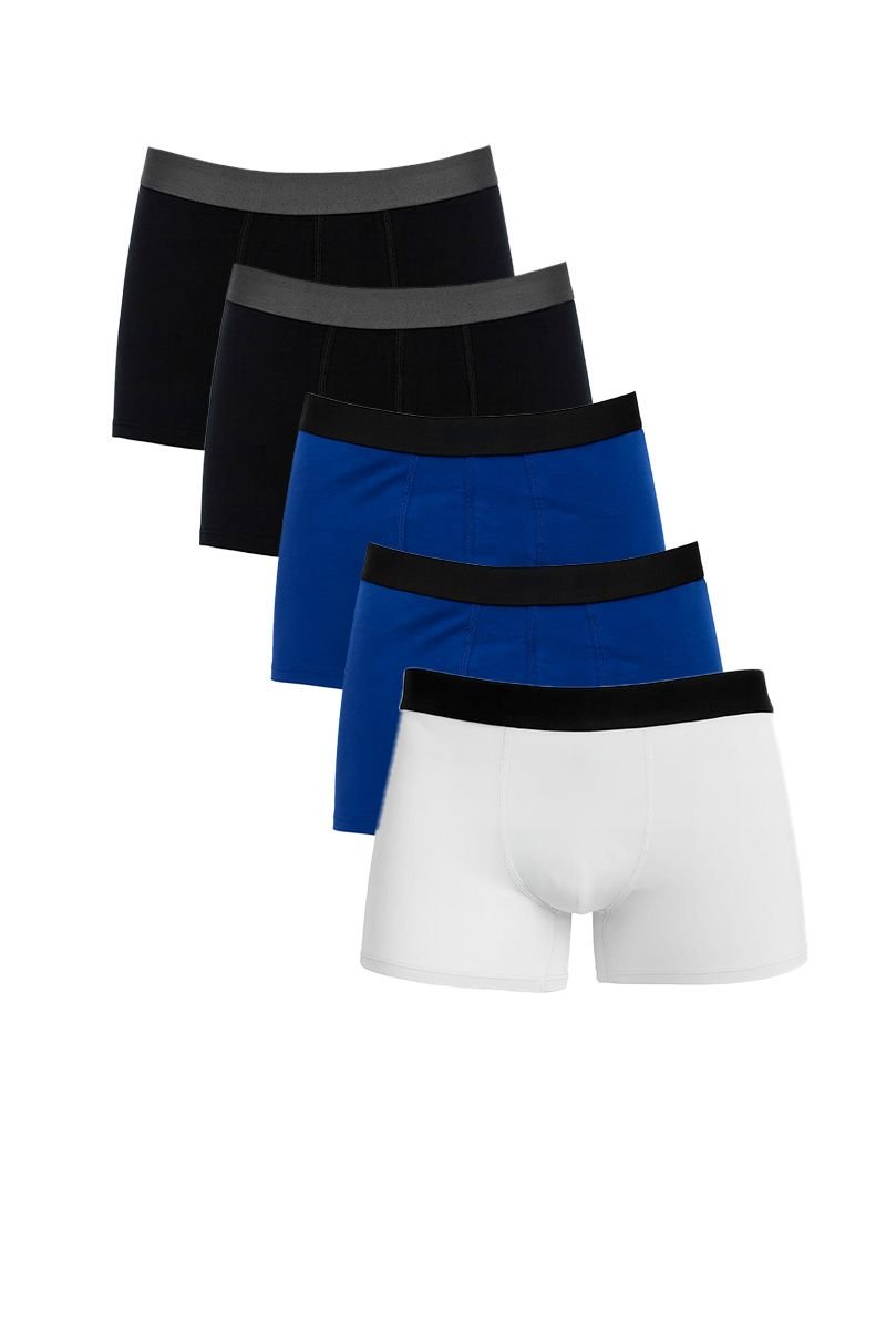 Kit de 5 Cuecas Boxer em Algodão