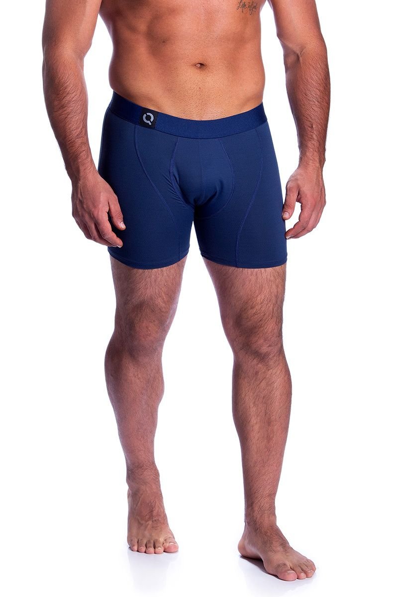 Kit de 5 Cuecas Boxer Longas em Dry Fit