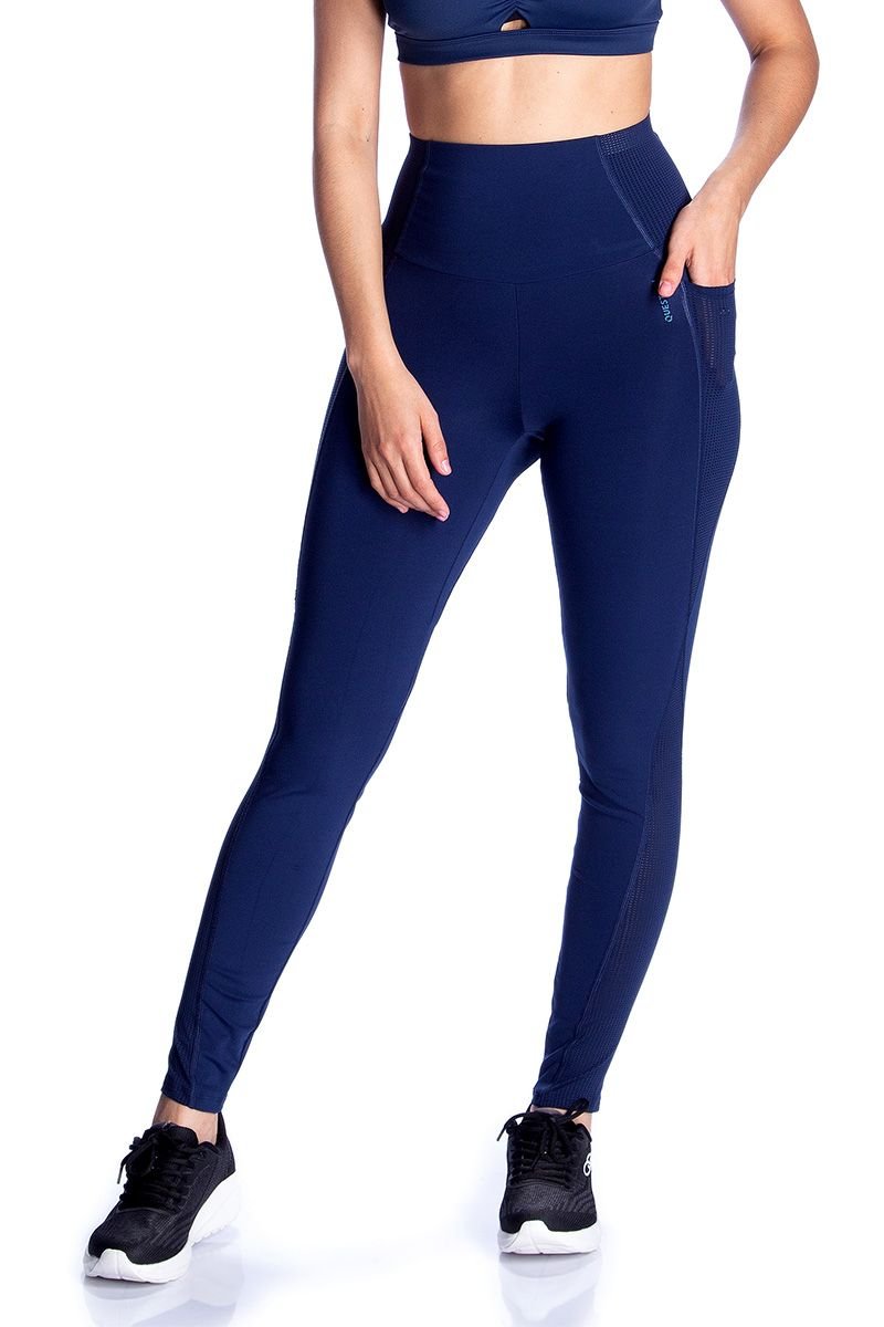 Legging com Bolso em Tela Feminina