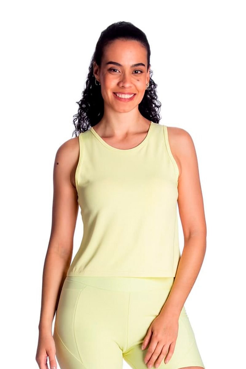 Regata Cropped Feminina em Dry Fit