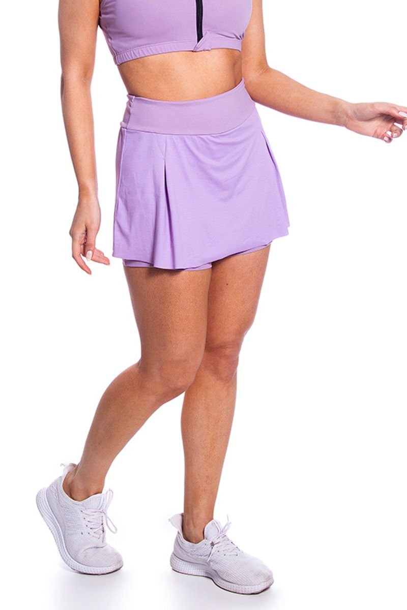 Short Saia Duplo com Bolso