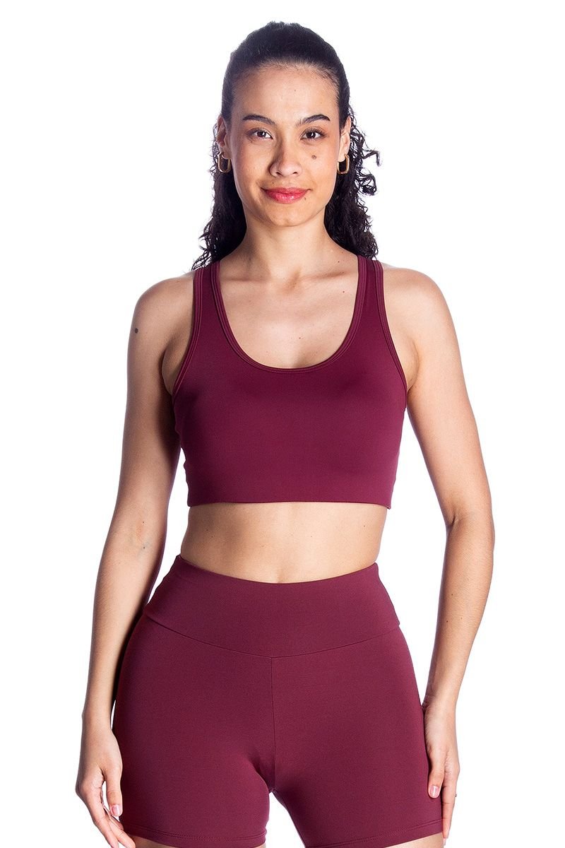 Top Feminino com Bojo e Alças Largas em Microfibra