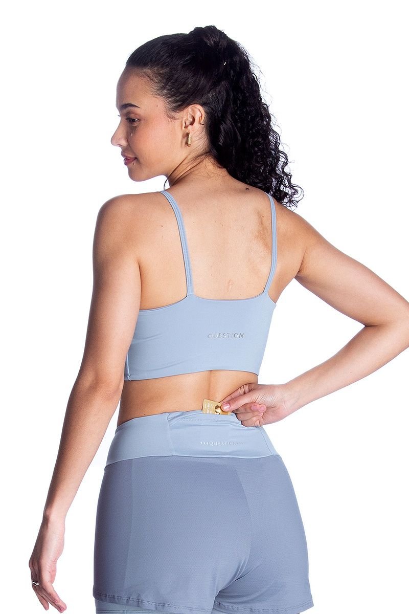 Top Fitness Poliamida com Alças